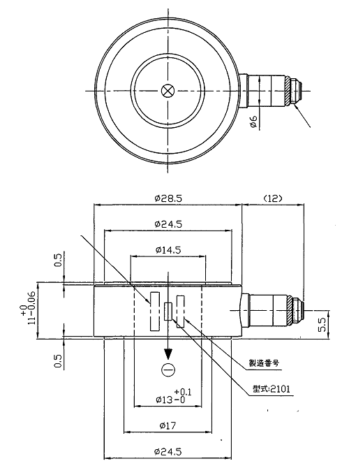 フォースセンサ MODEL-2101 外形図